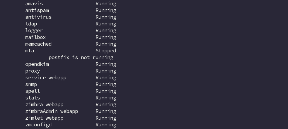 postfix is not running